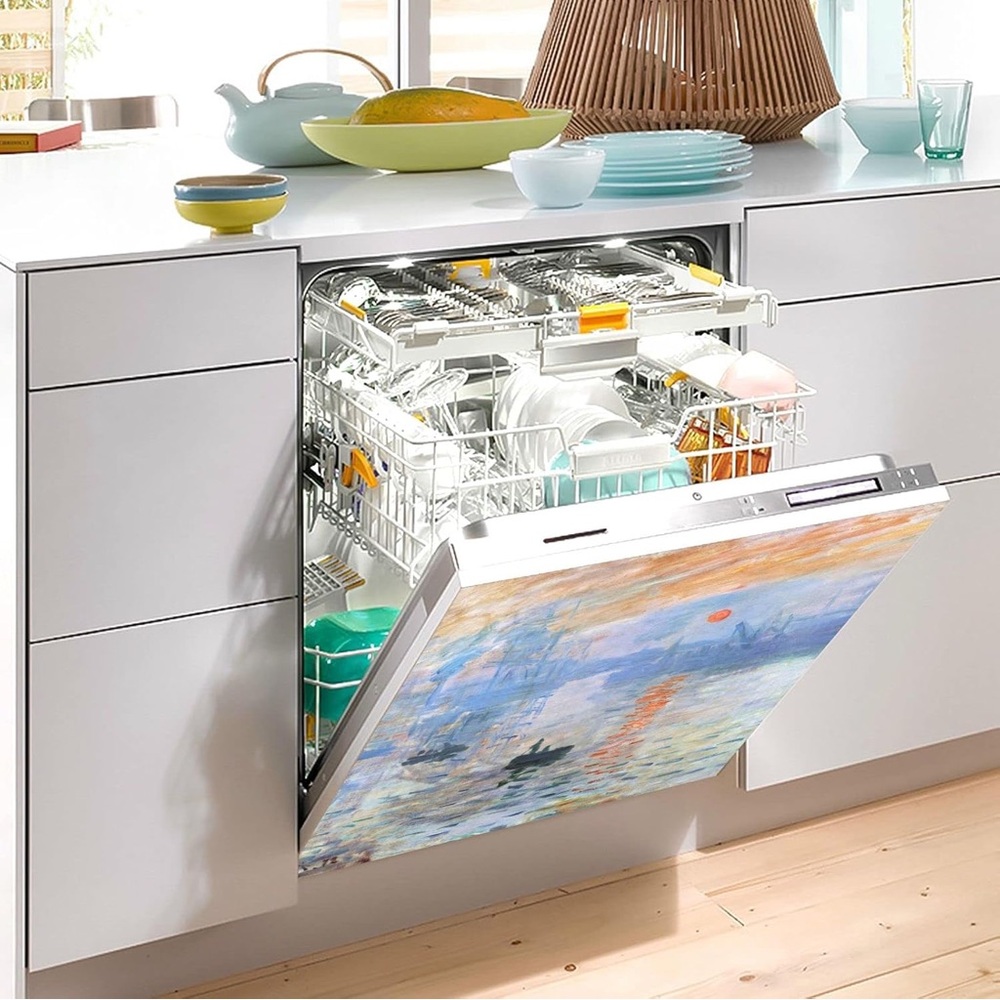 Naanle Dishwasher Magnet Cover Impression Sunrise Claude Monet